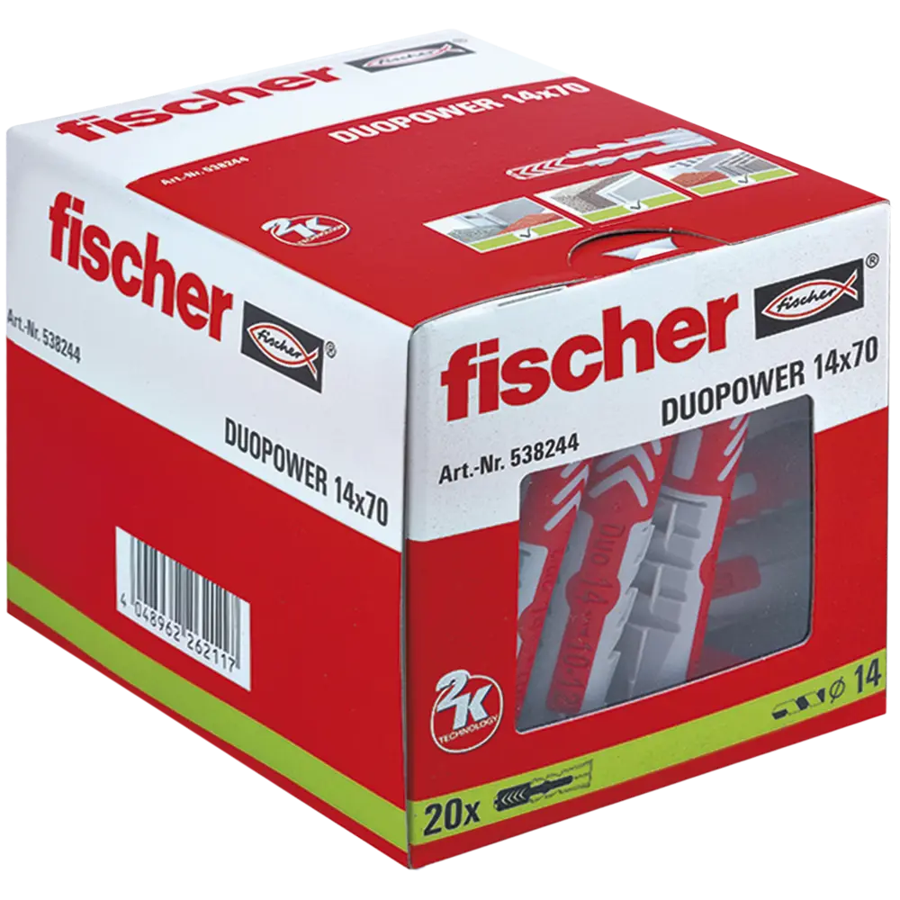 Дюбель универсальный Fischer Duopower , 14x70 мм, 20 шт STLM-2162728 - Вид №1