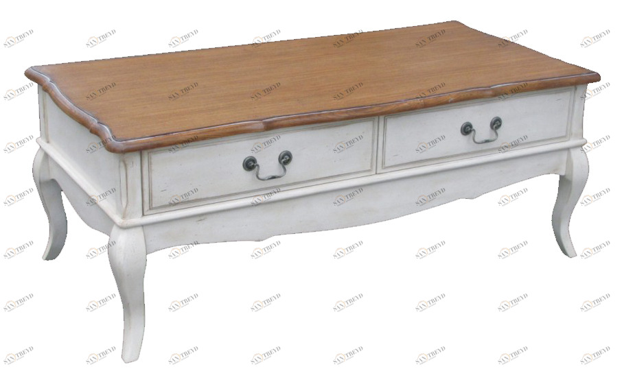 Журнальный столик белый с ящиками Mobilier de Maison ДОМАШНЯЯ ОБСТАНОВКА MOBILIER DE MAISON 017233 Белый Santreyd 