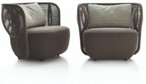 B&B Italia Outdoor Садовое кресло из ткани с подлокотниками Bay