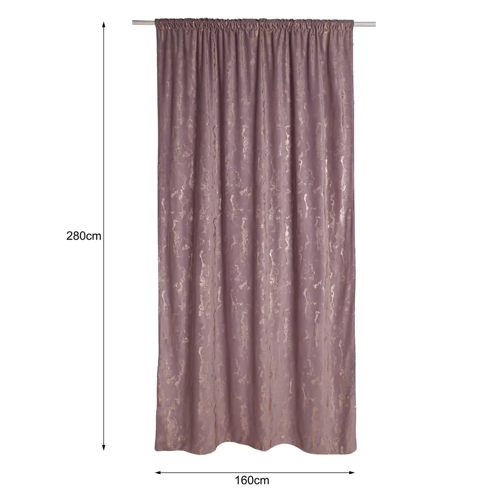 Штора на ленте Inspire Naima 160x280 см цвет фиолетовый 86255193 STLM-2057998  - Вид №1