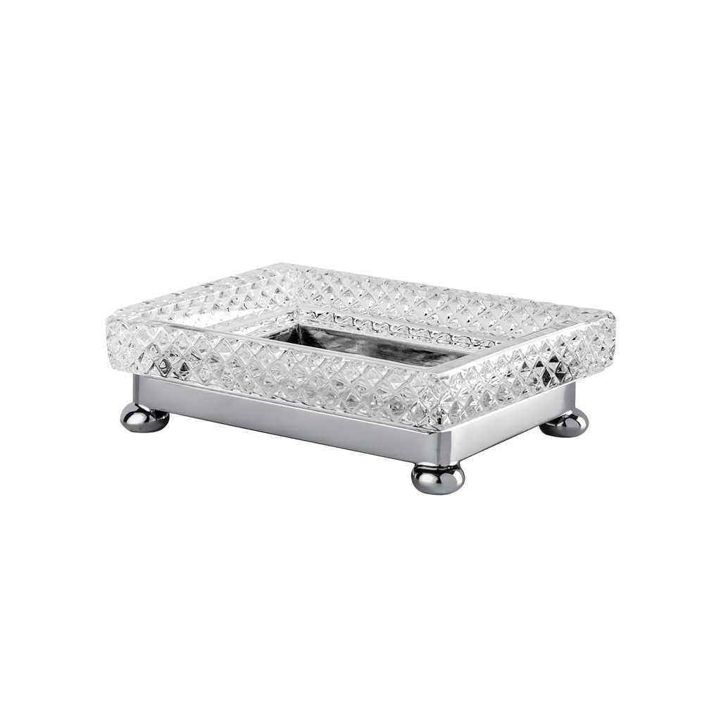 FS08P-604 FS08P-604 Мыльница прямоугольная «РАЗМЕР ДИАМА КРИСТАЛЛ Cristal & Bronze CRISTAL TAILLE “DIAMANT” LISSE  - Вид №1