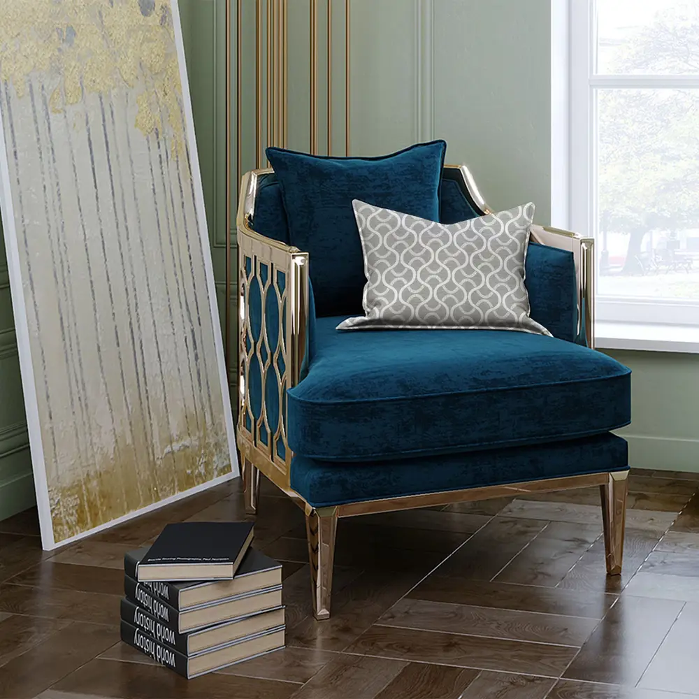 Santreyd Ткань для штор «Цепи» серого цвета 150 см 84765877 STLM-0054907 - Вид №4