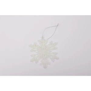 Елочная игрушка Снежинка KREAFORTA 12x1.5 см белый