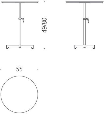 DE PADOVA Раздвижной журнальный столик из стали и дерева с основанием 4 звезды sun-id-1368162 - Вид №2