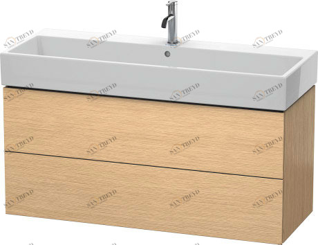 LC627901212 L-Cube Тумбочка подвесная Дуб брашированный, натуральный шпон Duravit