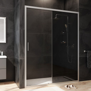 W90G-150-1-195MG Solo Дверь душевая 150х195 стекло тонированное профиль матовый хром AM.PM Gem