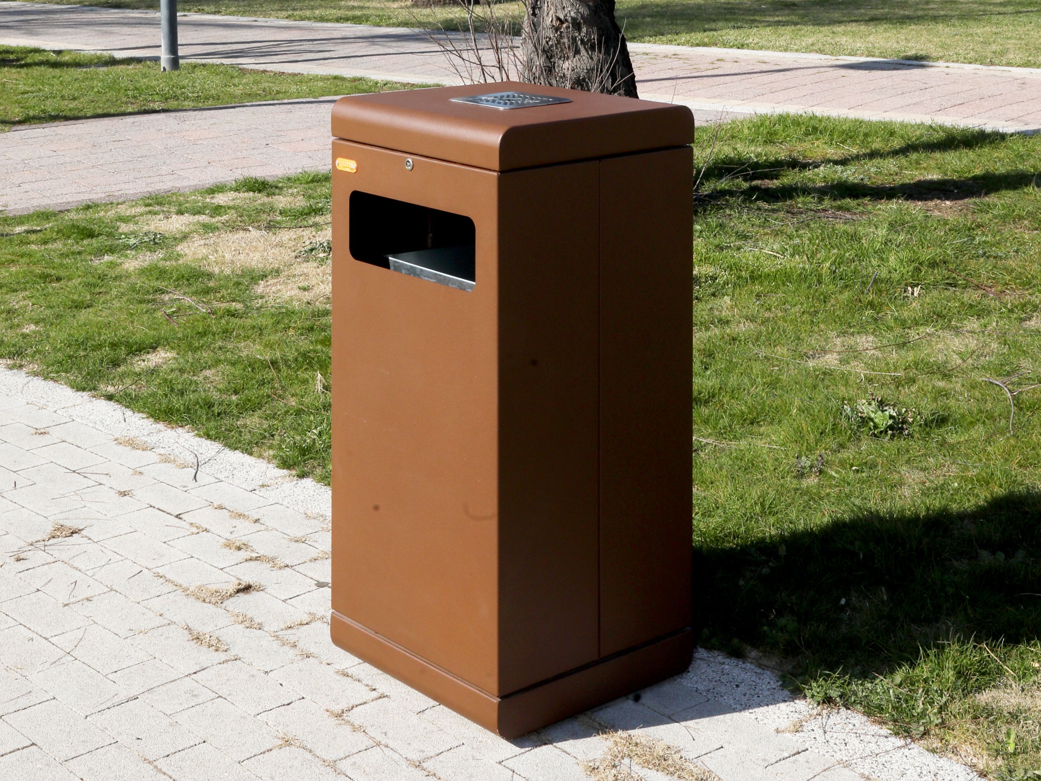 Наружная крышка стальная корзина для мусора с пепельницей CITYSì STRIP ARCH-00127902