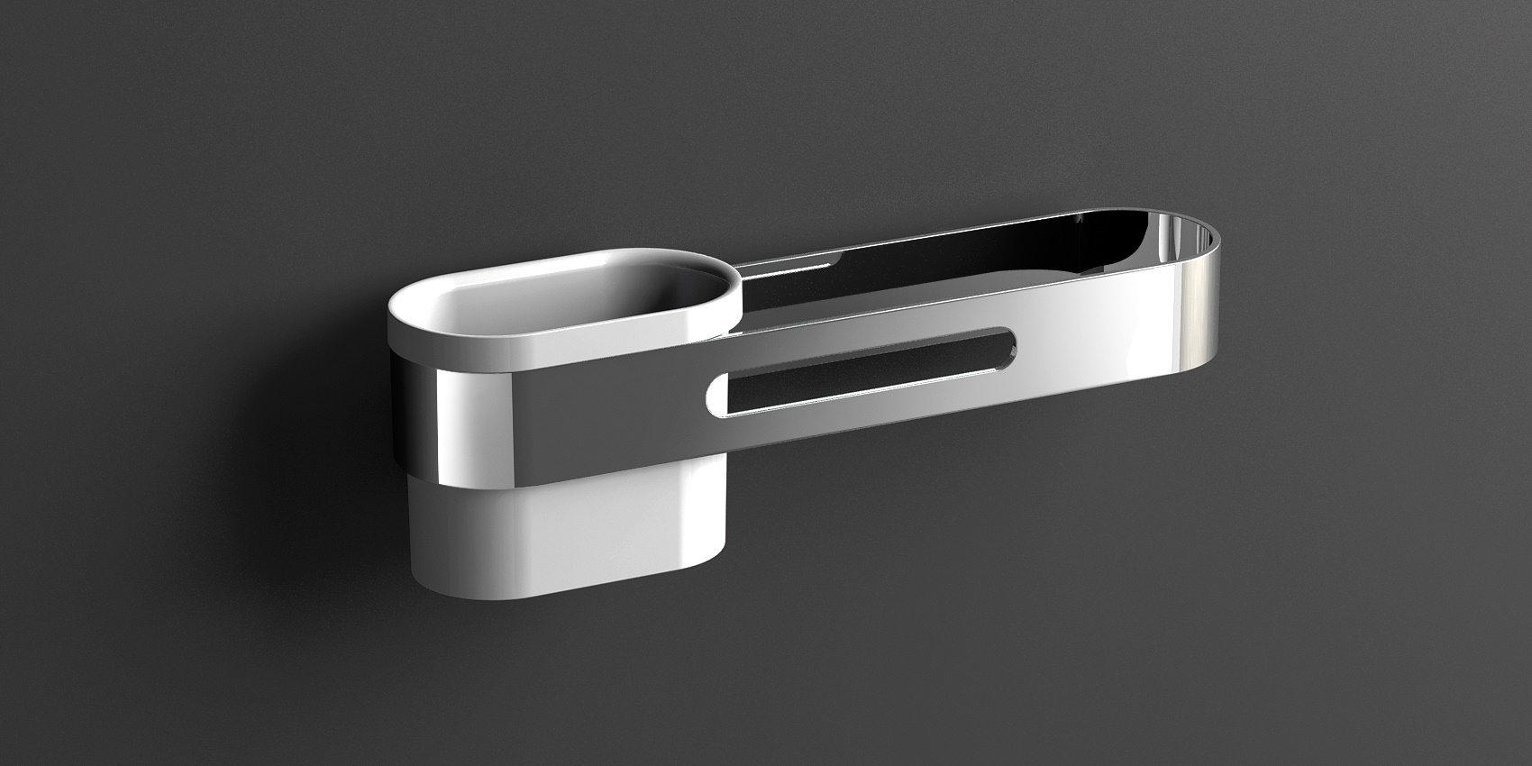 Sonia Стакан для зубных щеток пластиковый S5-Pure Chic белый 153077 - Вид №1