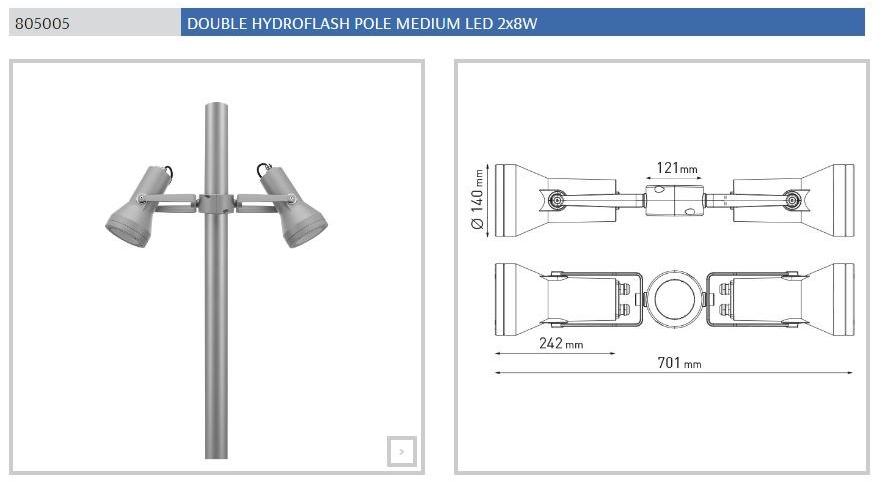 PUK Светодиодный уличный фонарь из литого под давлением алюминия Hydroflash sun-id-1513337 - Вид №26