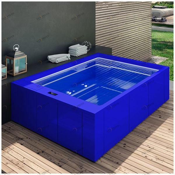 Бассейн Gruppo Treesse Muse Plus-V212I-SI прямоугольный встроенный синий PLUSV212ISI