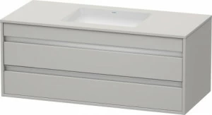 KT685600707 Ketho Тумбочка подвесная для встраиваемого снизу умывальника f-bonded Бетонно-серый матовый декор
