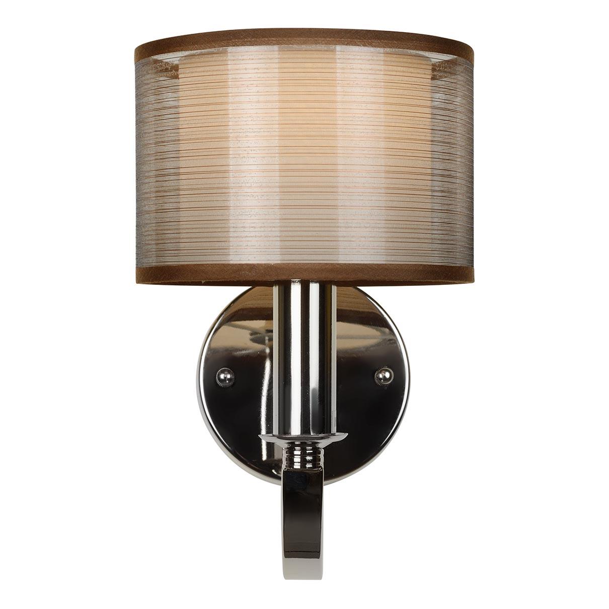 Бра металлическое с абажуром на 2 лампы коричневое Sofia 88210/1B CR ILAMP SOFIA 00-3949129 Коричневый - Вид №1