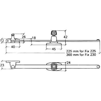 Ограничитель открывания оконный ASSA FIX-230 ASSA ABLOY LK01-444