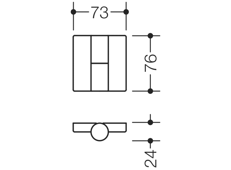 B9505B.75RK ремешок на винтах HEWI Türzubehör  - Вид №6