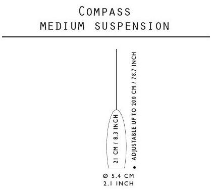 Quasar Подвесной светильник прямого света из алюминия Compass sun-id-1440773 - Вид №1
