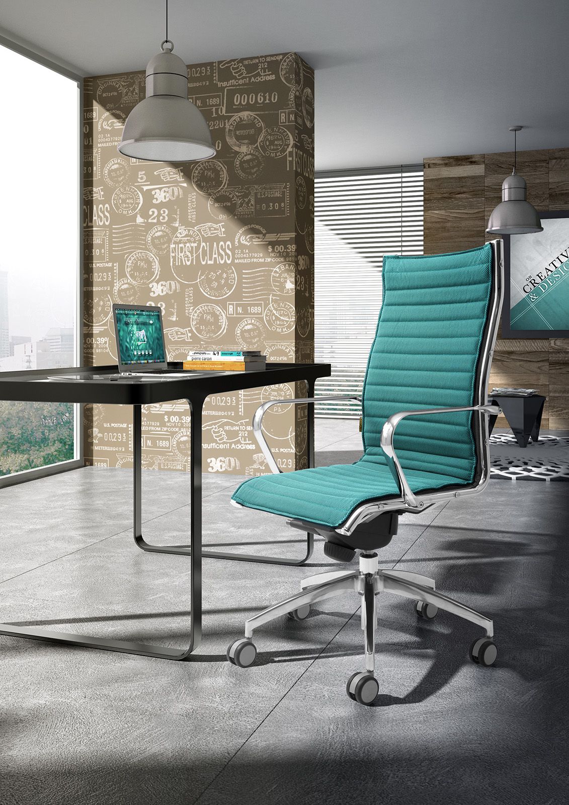 5 спиц подлокотник ткань операционный офисный стул Leyform оригами ARCH-00057519 - Вид №1