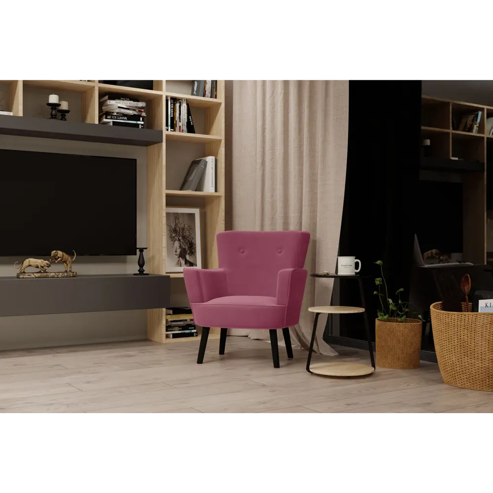 Кресло полиэстер Seasons Вилли 77x86x76 см цвет красный 85151528 STLM-2190503  - Вид №3