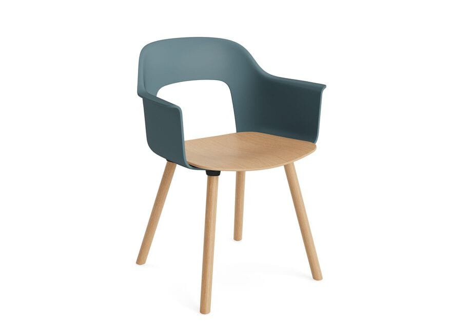 Подлокотник из полипропилена с деревянным сиденьем Hay макет ARCH-00040504 - Вид №18