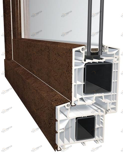 Diquigiovanni Входная дверь из алюминия и пвх со стеклянными панелями Dqg 85 smart sun-id-1479510