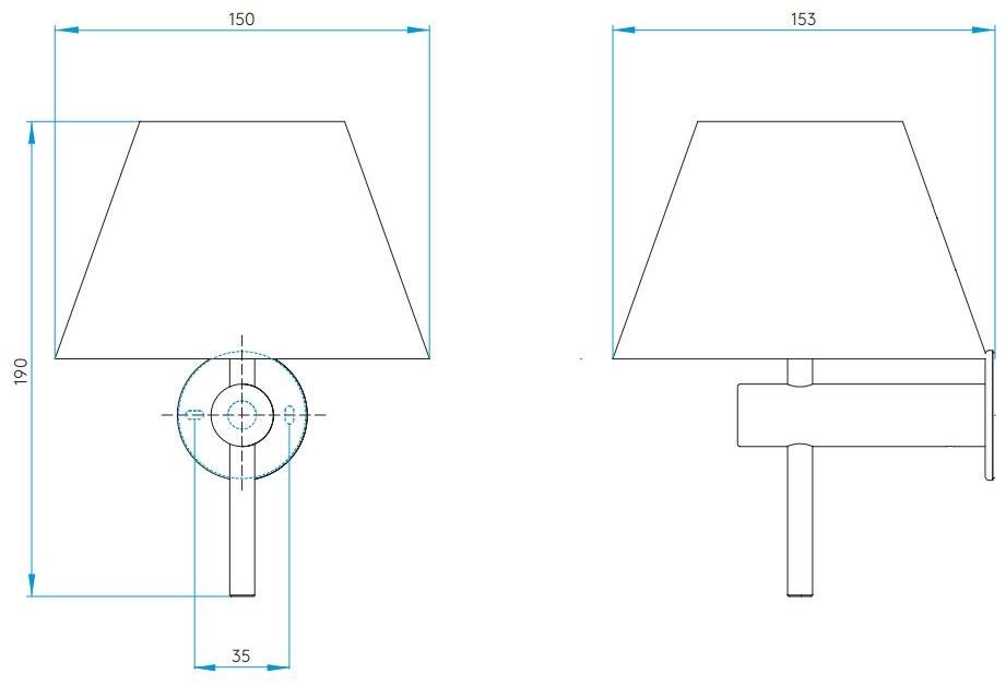 Astro Lighting Настенный светильник из стали и стекла для ванной  1050002  - Вид №4