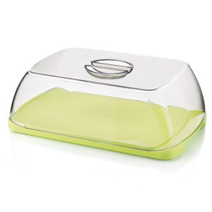 13875084 Блюдо для сыра с крышкой forme casa зелёное Guzzini