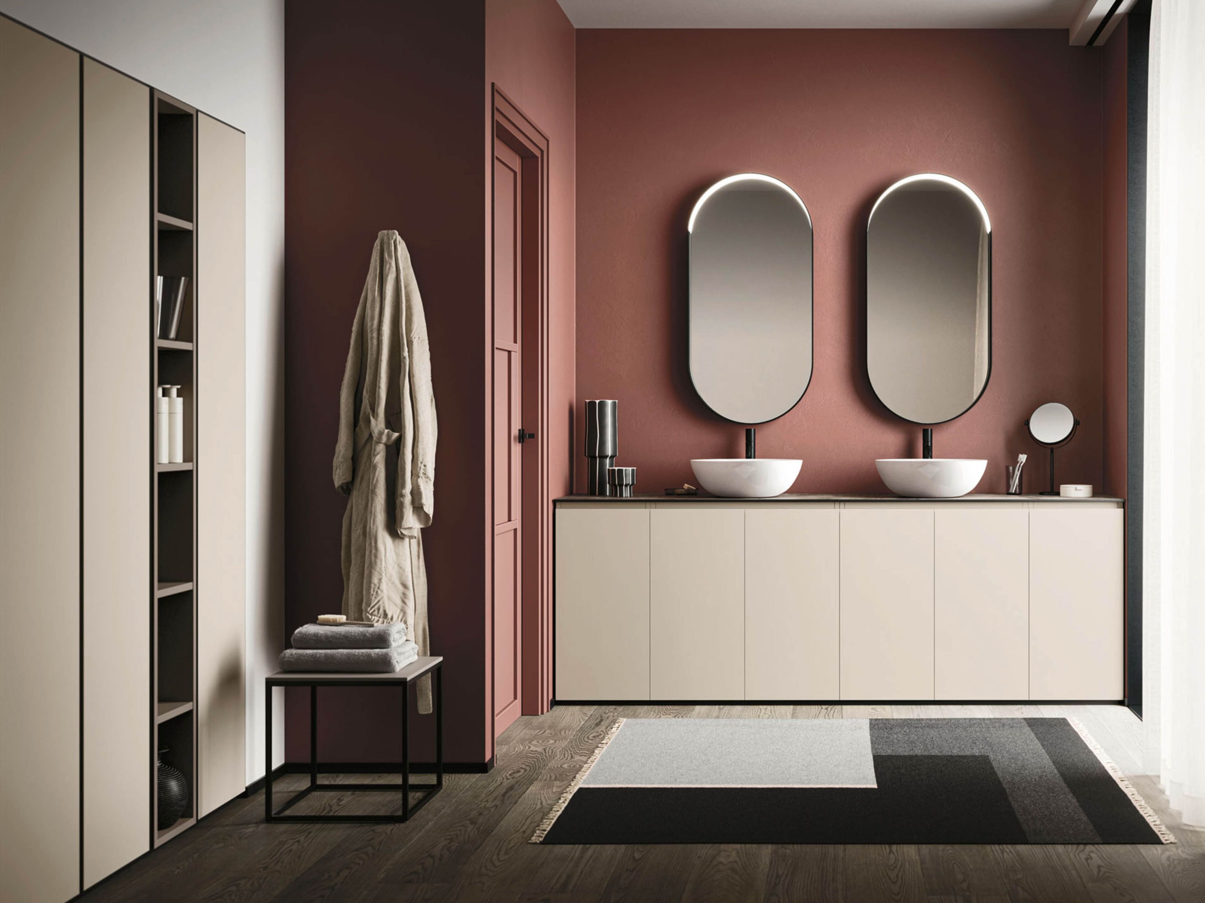 Напольный умывальник с дверцами Arbi Arredobagno HO.ME PLUS 45° C 28 ARCH-00059723