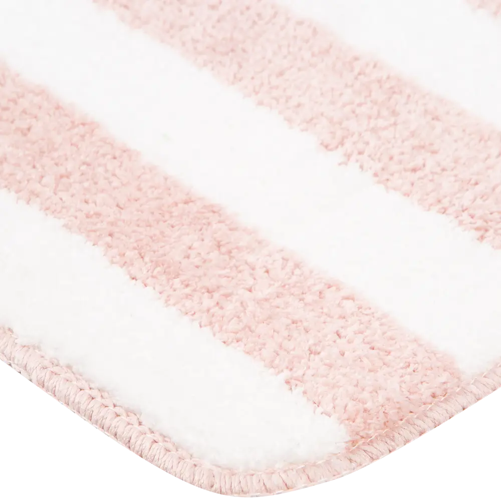 Коврик для ванной комнаты Passo 45x70 см цвет розовый/белый Santreyd STLM-2016251 - Вид №1
