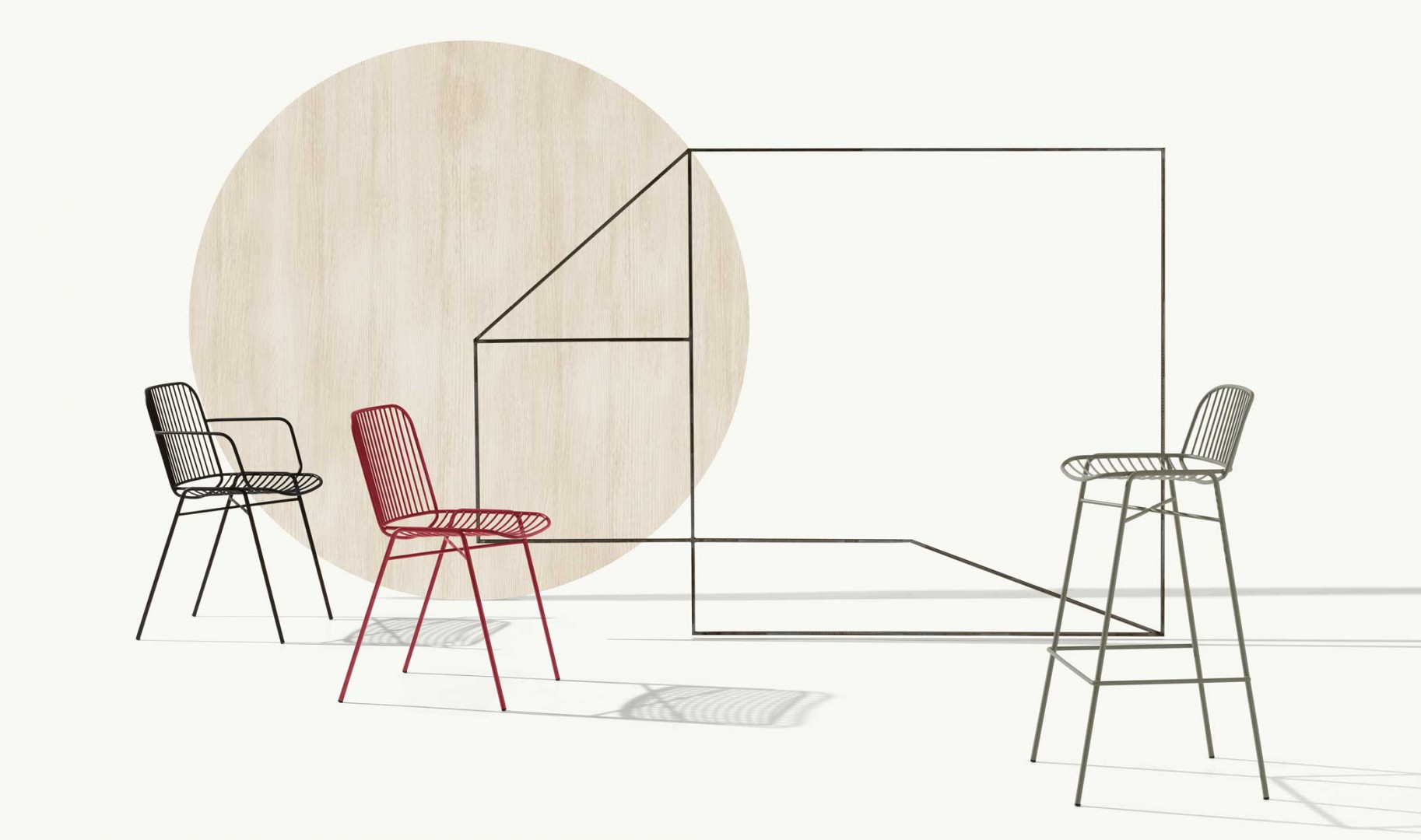 Shade 625 Стул со стальным каркасом на 4 ножках. Сиденье и спинка в стальном каркасе. Et al. Shade - Вид №6