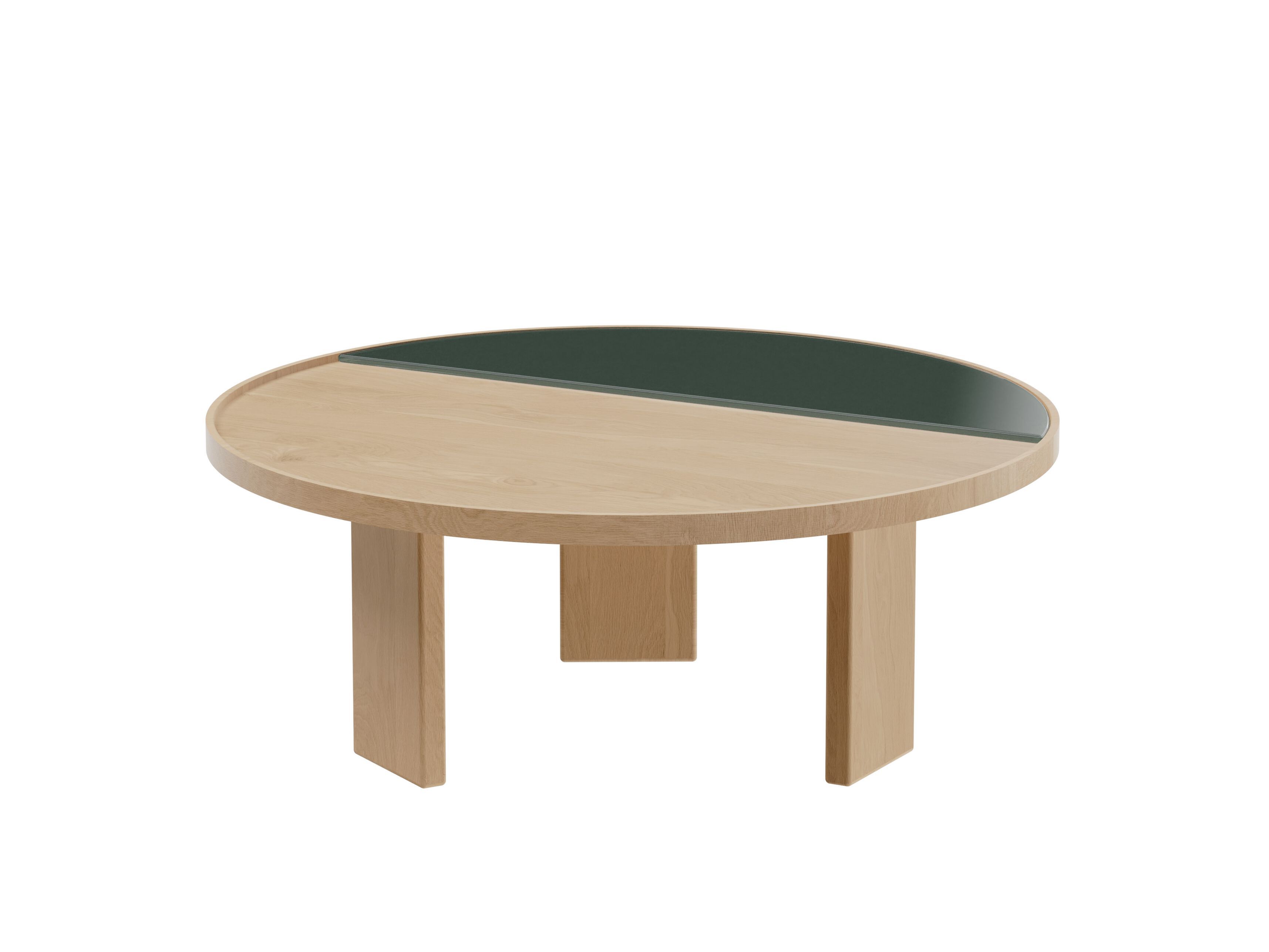 Круглый журнальный столик из дерева и стекла Noah Living Piet ARCH-00067689 - Вид №8