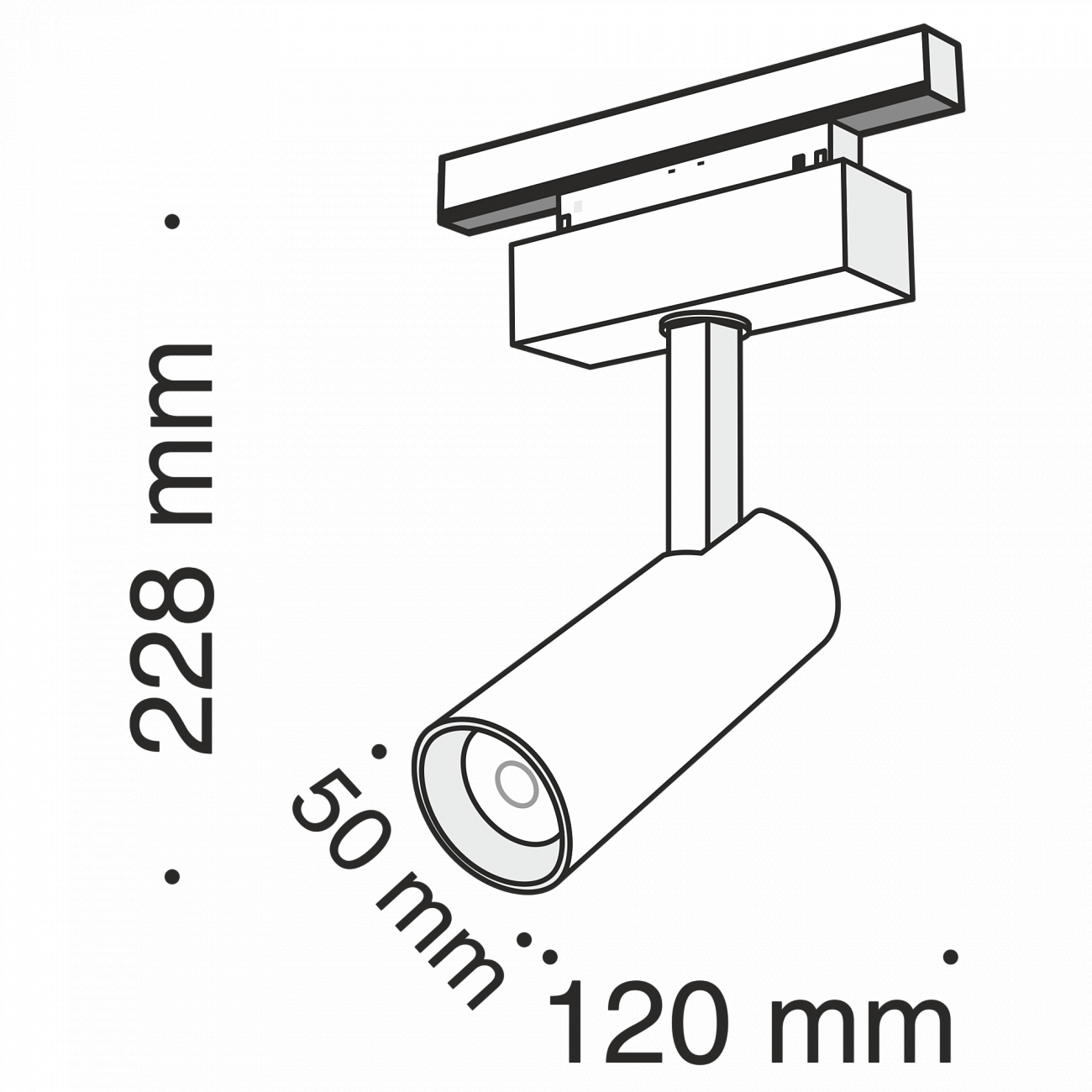 Трековый светильник черный TR019-10W3K TECHNICAL MAGNETIC TRACK SYSTEM 00-3956249 Черный  - Вид №1