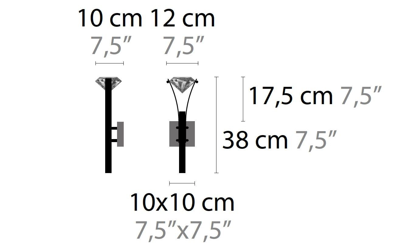 Металлический настенный светильник с кристаллами ILFARI Elements of Love ARCH-00009883 - Вид №1