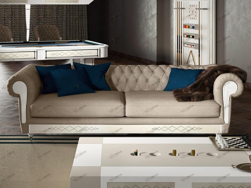 Vismara Design 3-х местный кожаный тафтинговый диван в стиле честерфилд Desire sun-id-1412647