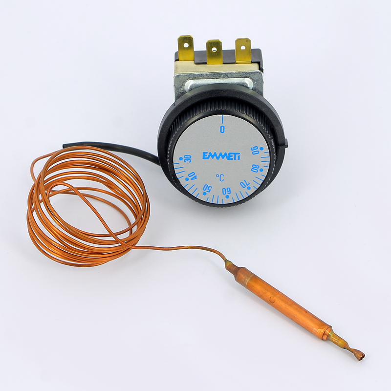 Термостат регулировочный капиллярный 16А, 400В EMMETI с трубкой 1500мм 02016016