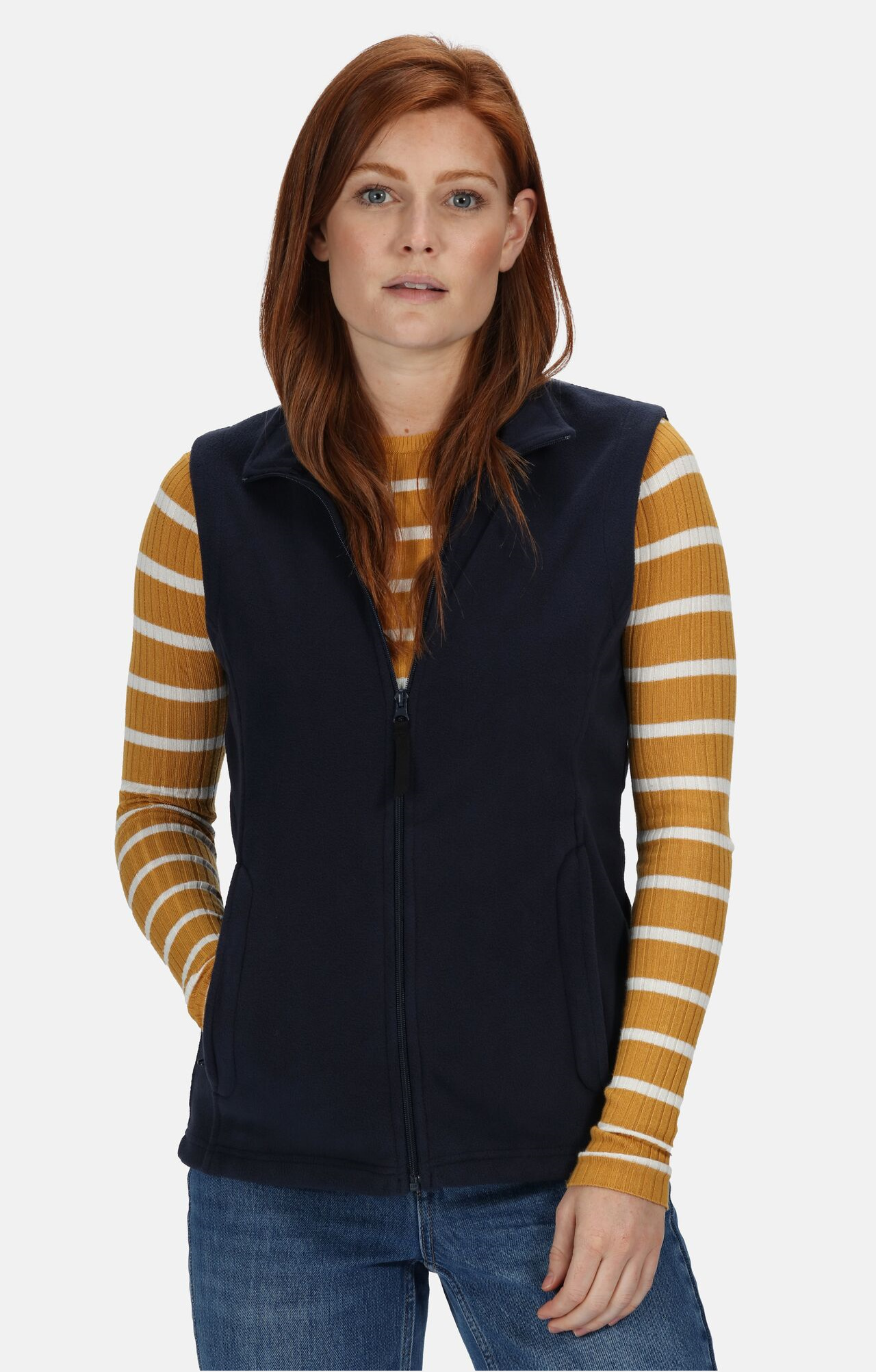 5046520 Жилет РЕГАТТА ПРОФЕШИОНАЛ МИКРО флисовый женский темно-синий  Зимняя спецодежда  размер 40(8)  - Вид №2