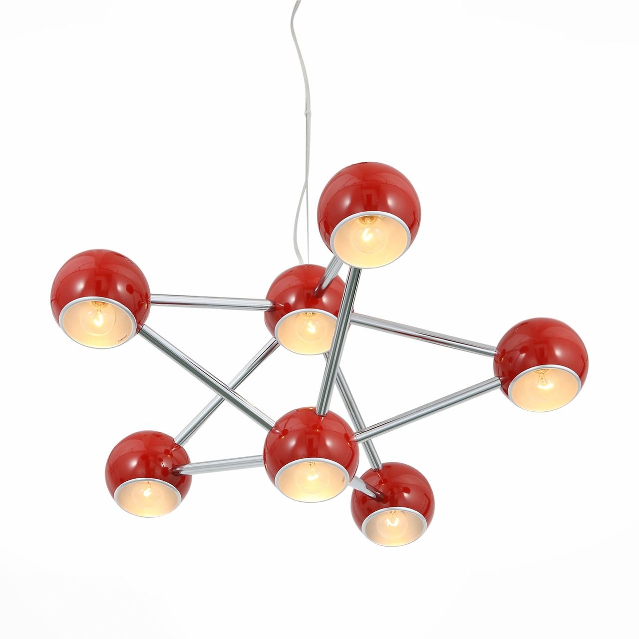 Подвесная люстра ST Luce Rottura SL853.603.07 ST LUCE ДИЗАЙНЕРСКИЕ, ROTTURA RED 108469 Красный  - Вид №1