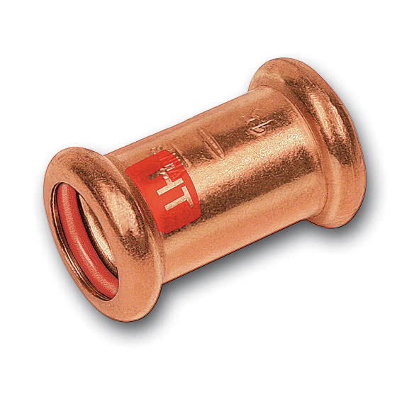 11227035 SANHA 12270 пресс-фитинг солн.,медь, муфта ВПр-ВПр 35 мм  - Вид №1