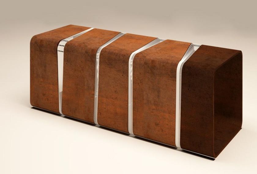 TrackDesign Скамейка Corten ™ в современном стиле  Sp0563000  - Вид №1