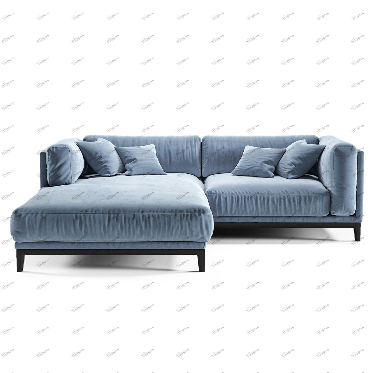 Диван Case угловой голубой THE IDEA ДИЗАЙНЕРСКИЕ 210531 Голубой 