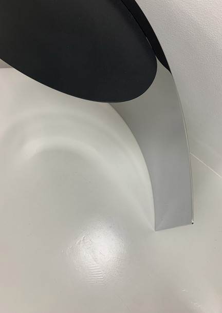 Secolo Tangent Консоль из метала c матовой/глянцевой лакированной деревянной столешницей  - Вид №3