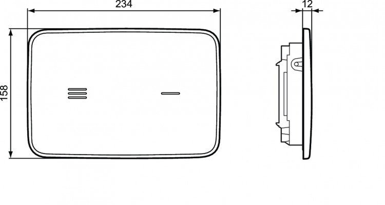 R0130A6 Бесконтактная панель смыва ALTES™ Ideal Standard PROSYS ALTES  - Вид №3