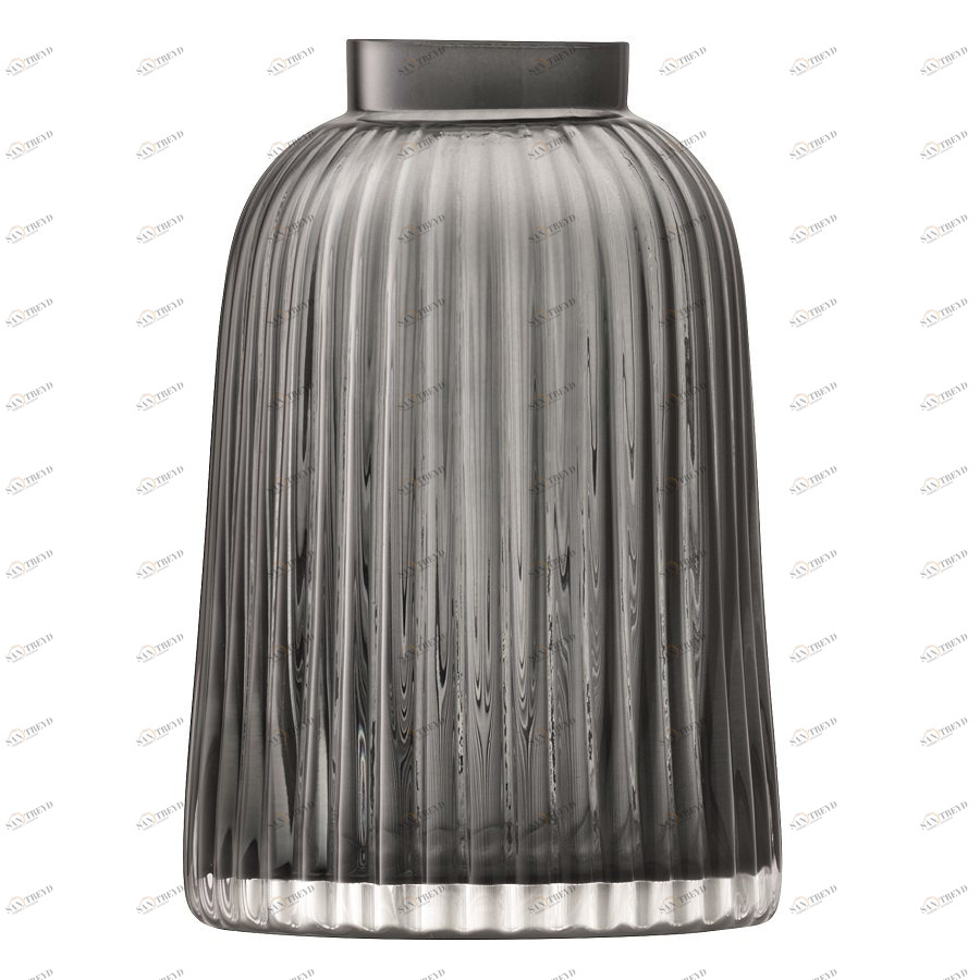 Ваза стеклянная серая 20 см Pleat LSA INTERNATIONAL - 300600 Серый 