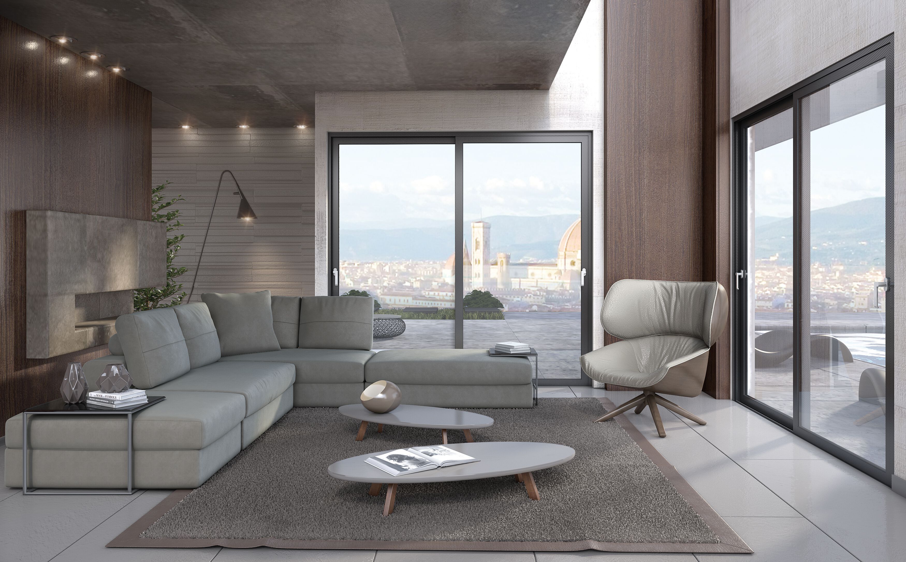 Алюминиевая оконная дверь Alumil Smartia systems ARCH-00028775 - Вид №1