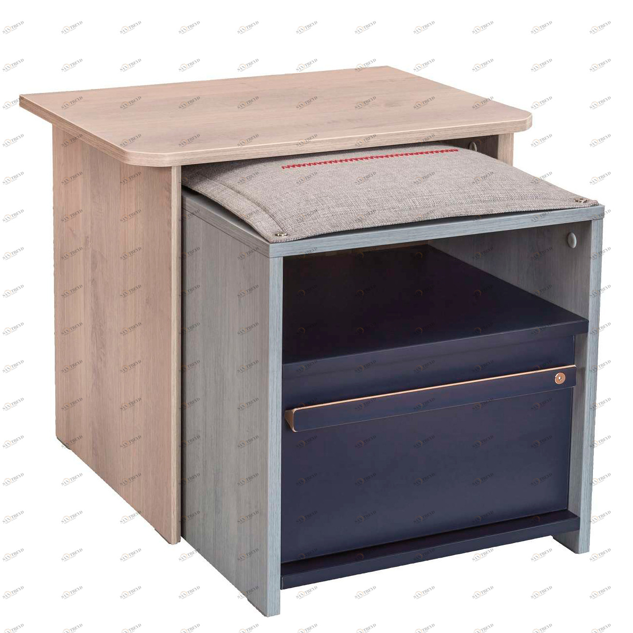 Прикроватная тумбочка-трансформер с полкой Trio CILEK TRIO 00-3832598 Синий;бежевый Santreyd