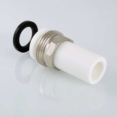 VTp.721.0.02506 Фитинг полипропиленовый – патрубок под накидную гайку Valtec 25 мм x 1"  - Вид №5