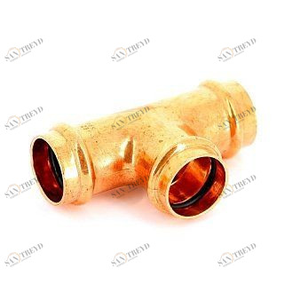 Тройник пресс 22x18x15 медный IBP P513002218015