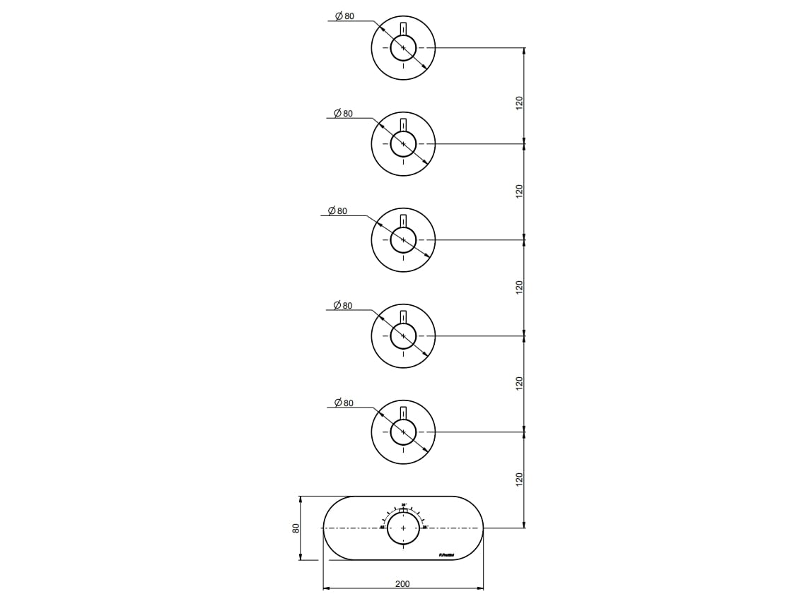 Термостатический смеситель для душа Rubinetterie Frattini отдельная эстетика ARCH-00124693 - Вид №10