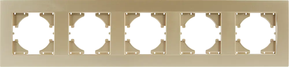 Рамка GUSI Electric City на 5 постов в цвете шампань 84695734