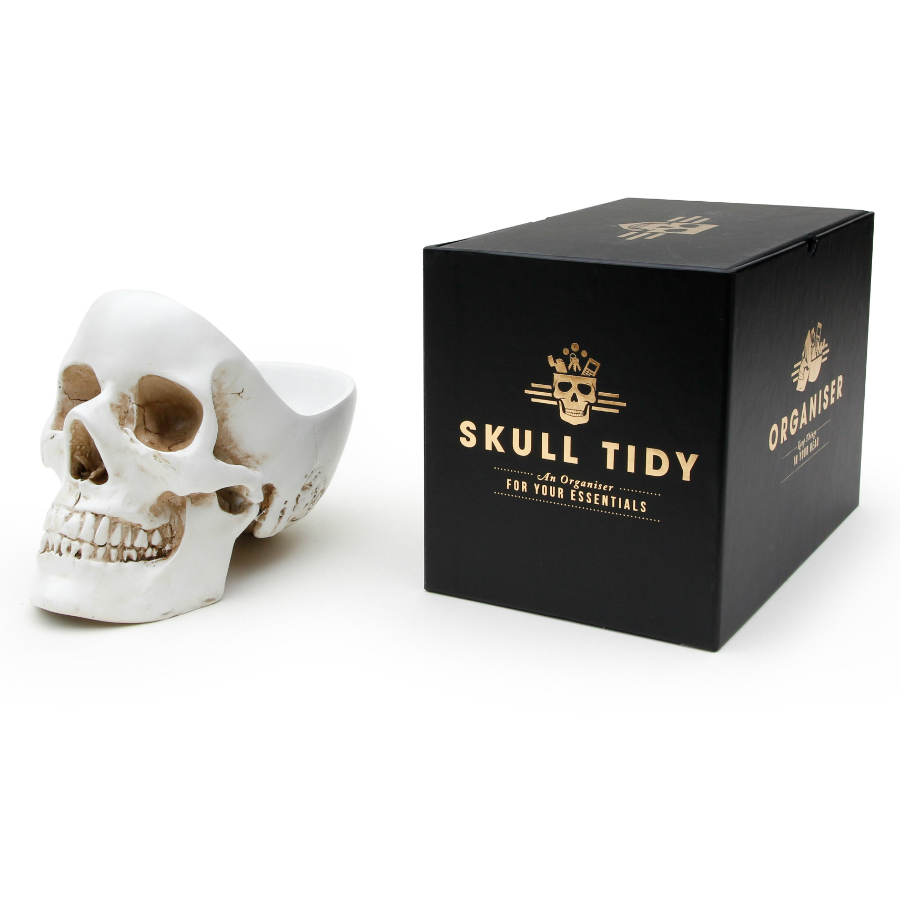 SK TIDYSKULL1 Органайзер для мелочей skull, белый Suck UK  - Вид №14