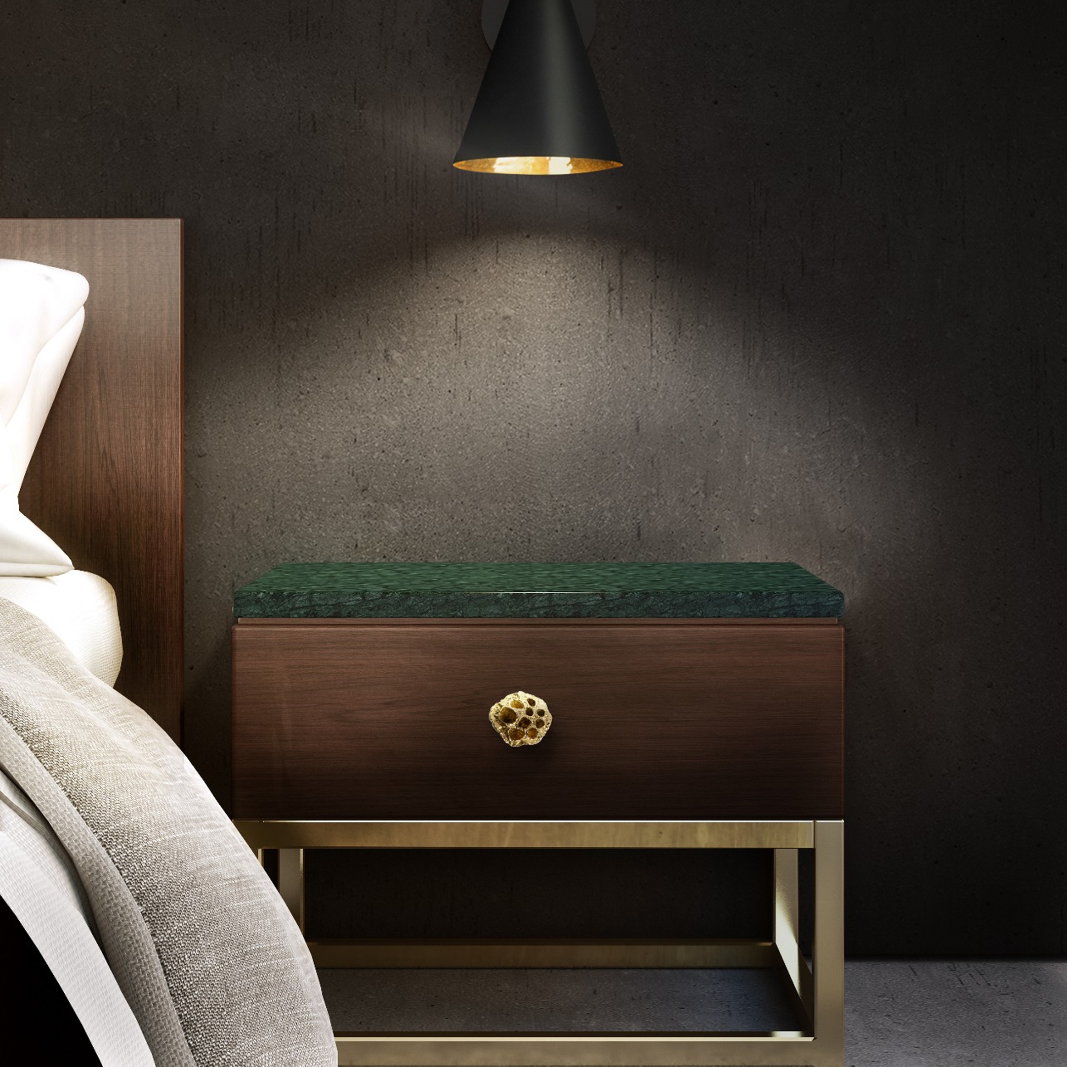 EA1023 PullCast Ручка ящика COMB Состаренная латунь  - Вид №2