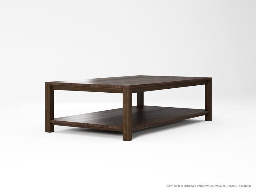 KARPENTER Прямоугольный деревянный журнальный столик с журнальной полкой Solid sun-id-1451566 - Вид №6